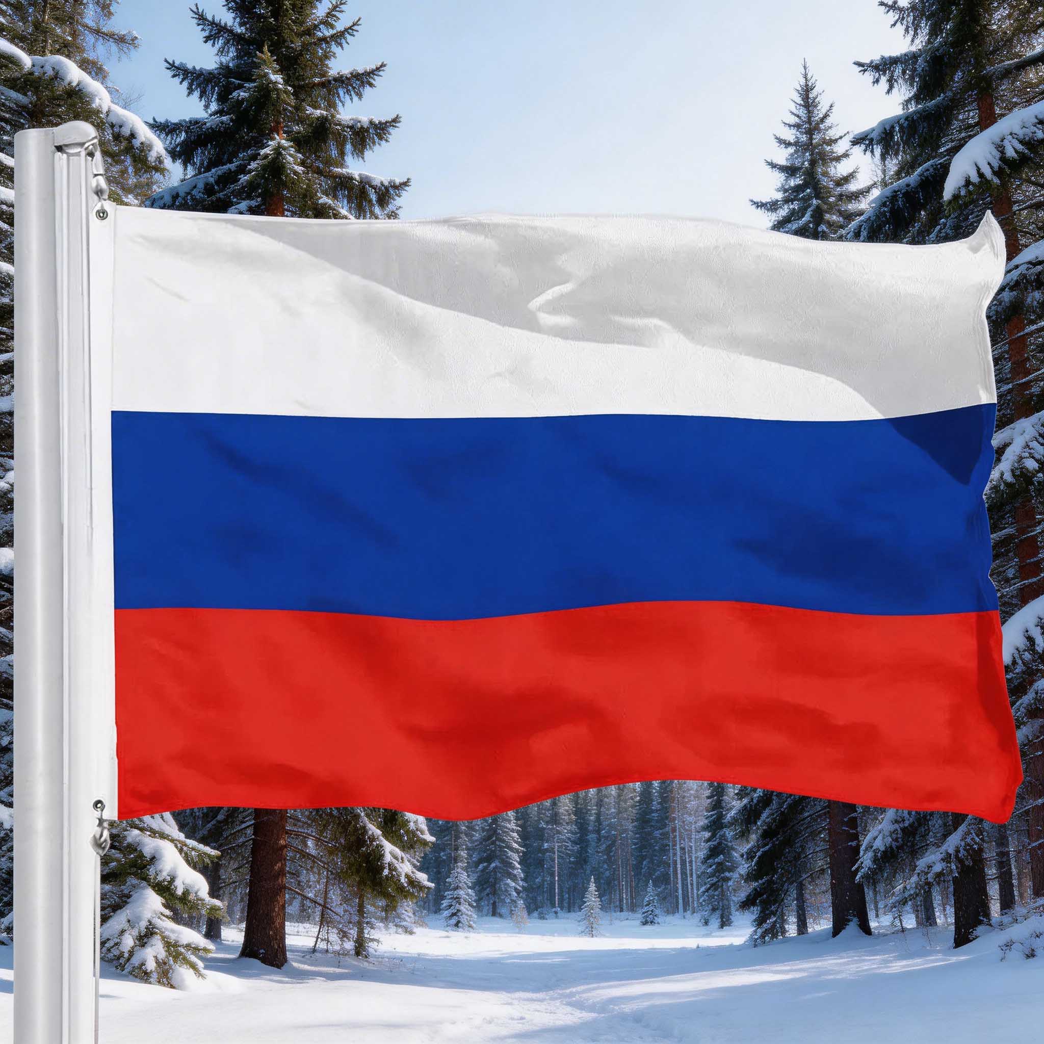Russia (Russian) Flag 150D Printed Polyester 3x5 Ft
