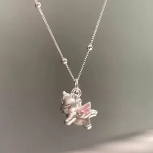 [Summer Offer] Cute cartoon unicorn necklace for women, pendant clavicle chain, sweet Valentine's Day gift for girlfriend's birthday, cool
