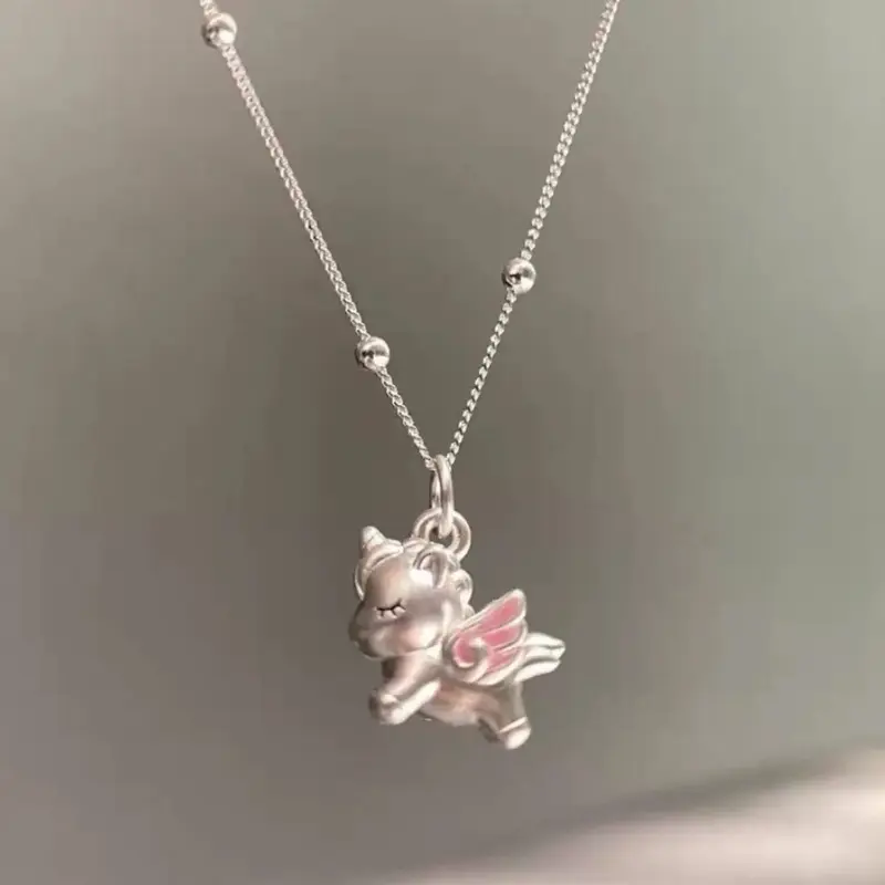 [Summer Offer] Women's Cute Whimsy Cartoon Artificial Gemstone Necklace, Clavicle Chain Jewelry, Fashion Pendant Gift for Girlfriend's Birthday & Valentine's Day
