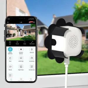 BEENOCAM 2.4Ghz WiFi IP Camera Indoor Magnetic Window Security Camera Mini Stick-on Glass Surveillance