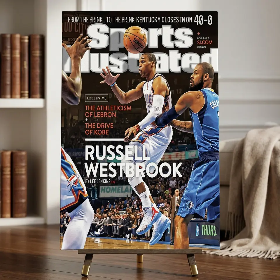 Russell Westbrook Poster, Wall Print, Basketball , Poster Print, Sports Decor, OKC Poster, Basketball Gift Ornaments Artistic