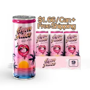 Gym Juice Energy Beverage - 9-Pack with Sugar-Free Options, Zero Calories, Gluten Free (No Added Sugar) Vitamin