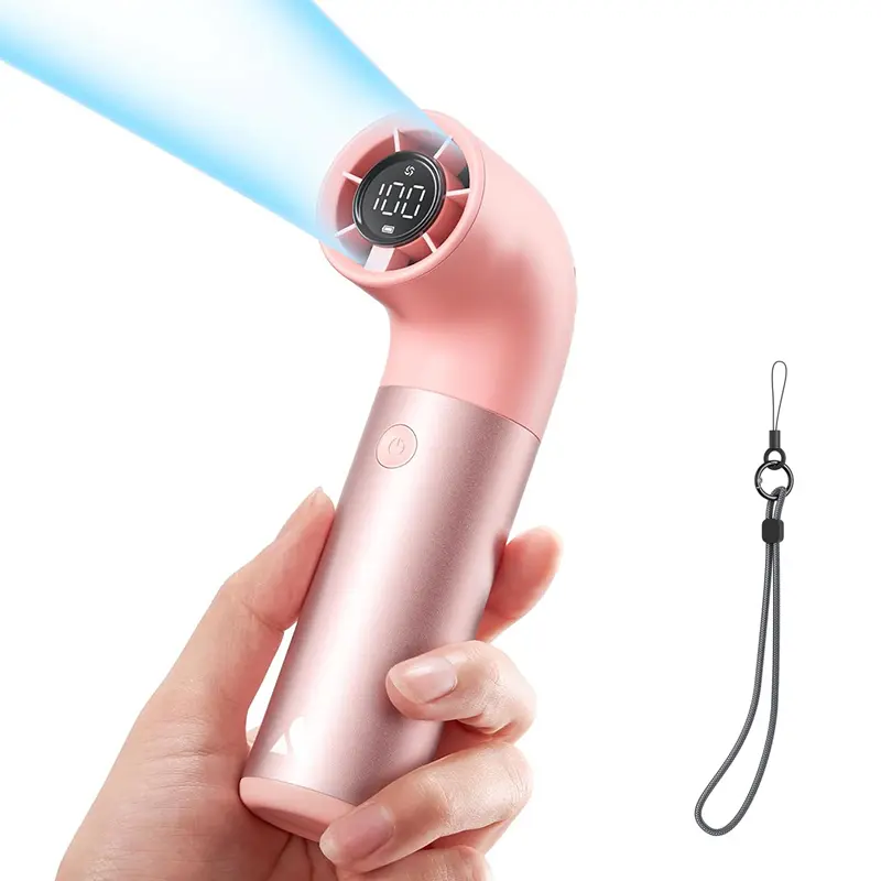 Generic Brand Rechargeable Personal Handheld Jet Fan - 19000 RPM High-Speed Turbo Air Tube, 6-Speed Aluminum Case, Compact Mini Pocket Battery-Powered Portable Fan, Beat the Heat Outdoor Gadget, Small Adult Gift, Rechargeable Personal Fan, Stay Cool