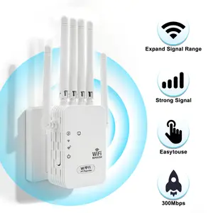 WiFi Extender Signal Booster for Home,Wireless Internet Repeater with 6 External Antennas,WiFi Range Extender,Covers Up to 5000 Sq.ft & Supports 100 Devices
