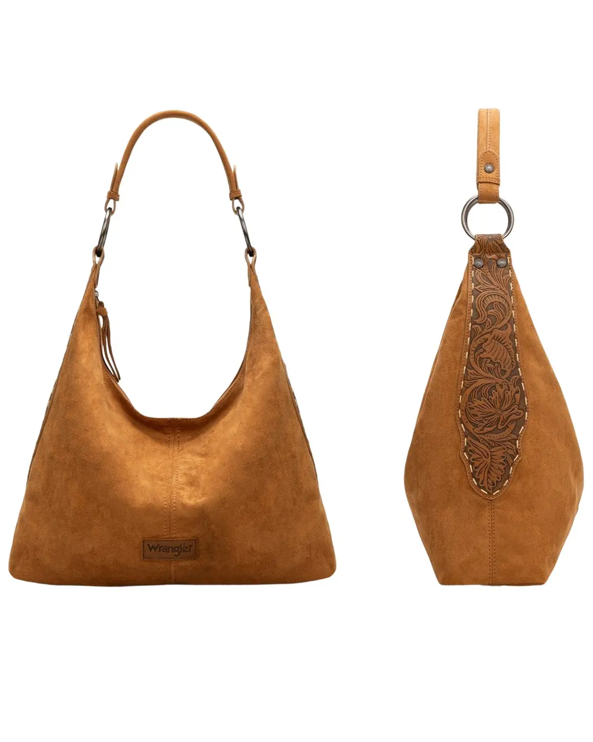 Wrangler Women's Women'S Floral Tooled Hobo Bag With Pouch - Wg276-9182 Br