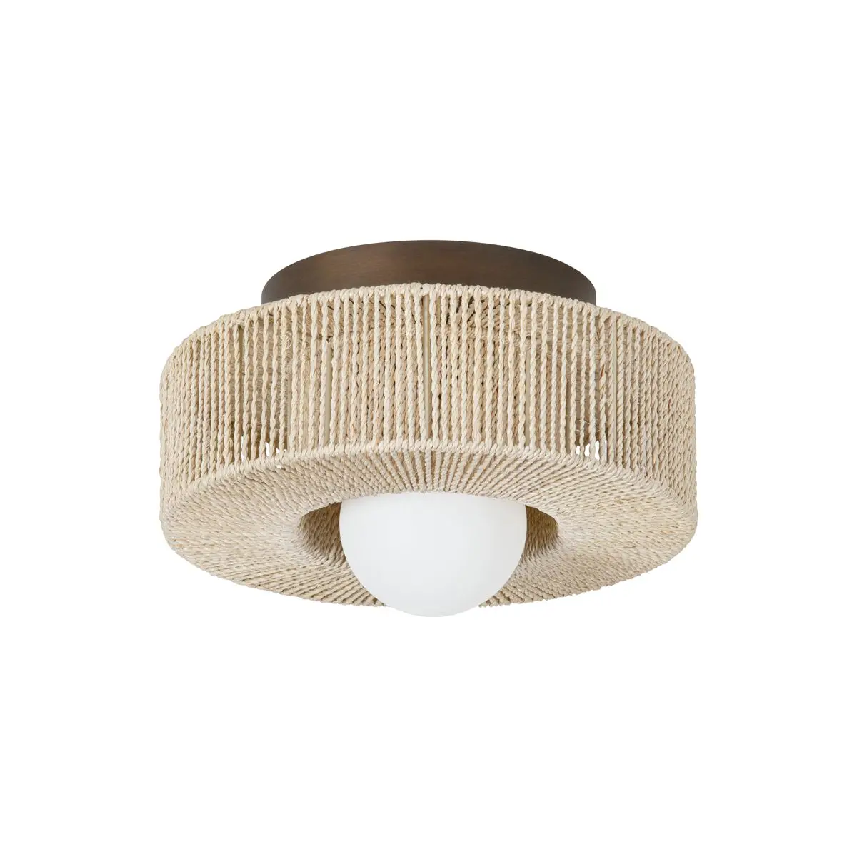 Coleman Ceiling Light - Vintage Carousel Design with Abaca String-Wrapped Frame