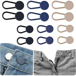 12-Piece Waist Extender Set, Waistband Expanders, No-Sew Instant Waist Extension for Men & Women Pants, Available in Three Colors, Adds 1-1.4 Inches, No Sewing Needed