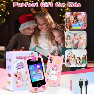 Kids Smart Phone, Touchscreen HD Dual Camera Cell Phone for Kids, Travel Toy Preschool Learning Education Toy,Christmas Birthday Gifts for Girls Boys 3-10, Mp3 Player, Games