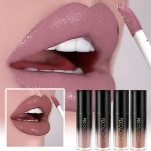 1PC Matte Velvet Brown Highly Saturated Lip Gloss Long-Lasting, Non-Stick, Moisturizing, Hydrating Liquid Lipstick with Matte Finish Makeup Cosmetic Hydrate