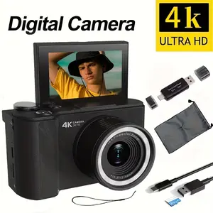 W&O Foldable Screen Portable Pocket Vlogging Camerawith 32GB SD Card &, Wrist Strap,Self Timer, Anti-Shake, 16X Digital Zoom, Ideal Gift for Girls, Boys Teenagers, and Beginners, Birthday Gift