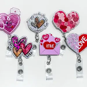 Valentines Day Retractable Badge Reels