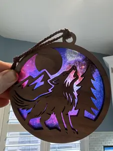 Wolf Suncatcher for Sunny Window