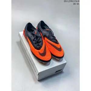 Orange and black Phantom 6 Academy fashionable, durable, non-slip, comfortable, trendy, retro, lightweight training and sports soccer  Football shoes
