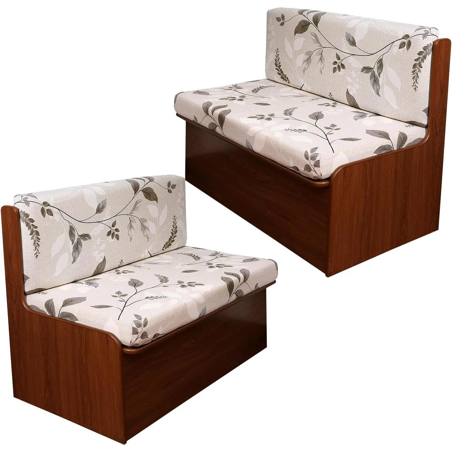 GOSTADY 2 Sets RV Dinette Cushion Covers Printed Camper Cushion Slipcover Stretch 2 Seat Sofa Chair Cover Furniture Protector for RV Camper Car Bench 2 Backrest Covers & 2 Bench Covers,01
