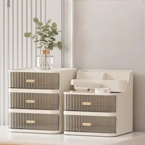 Multifunctional Desktop Storage Box - Bedroom & Office Book Shelf, Storage Cabinet, Drawer Style Stationery Organizer, Cosmetics Storage Container