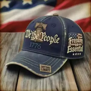 America 250th Anniversary 1776-2026 Embroidered Baseball Cap for Men - Vintage Washed Gray, Relaxed Fit, Daily Casual Outdoor Headwear with Liberty Bell & American Flag Decorations, summerwins