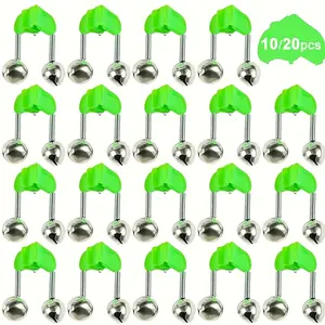 Fishing Bell, 10/20pcs Double Bell Design Fishing Bell, Fishing Rod Bell, Outdoor Fishing Accessories for Fishing Rod and Sea Fishing Rod, Fishing Tackle