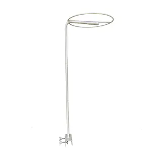 Crib Canopy Mosquito Netting Clip-On Holder Set, Iron Metal Adjustable Height Stand Bracket with Solid Round Ring, Easy-Installation Home Organizer Accessory for Insect Protection & Net Cover Use
