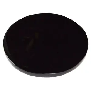 Black Obsidian Scrying Mirror — 6" Volcanic Glass Divination Tool