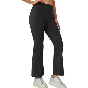 Outdoors & sports Petite Flared Yoga Pants for Women Wide Leg Side Pockets High Waist Stretchy Bootcut Loose Sweatpants Casual Workout