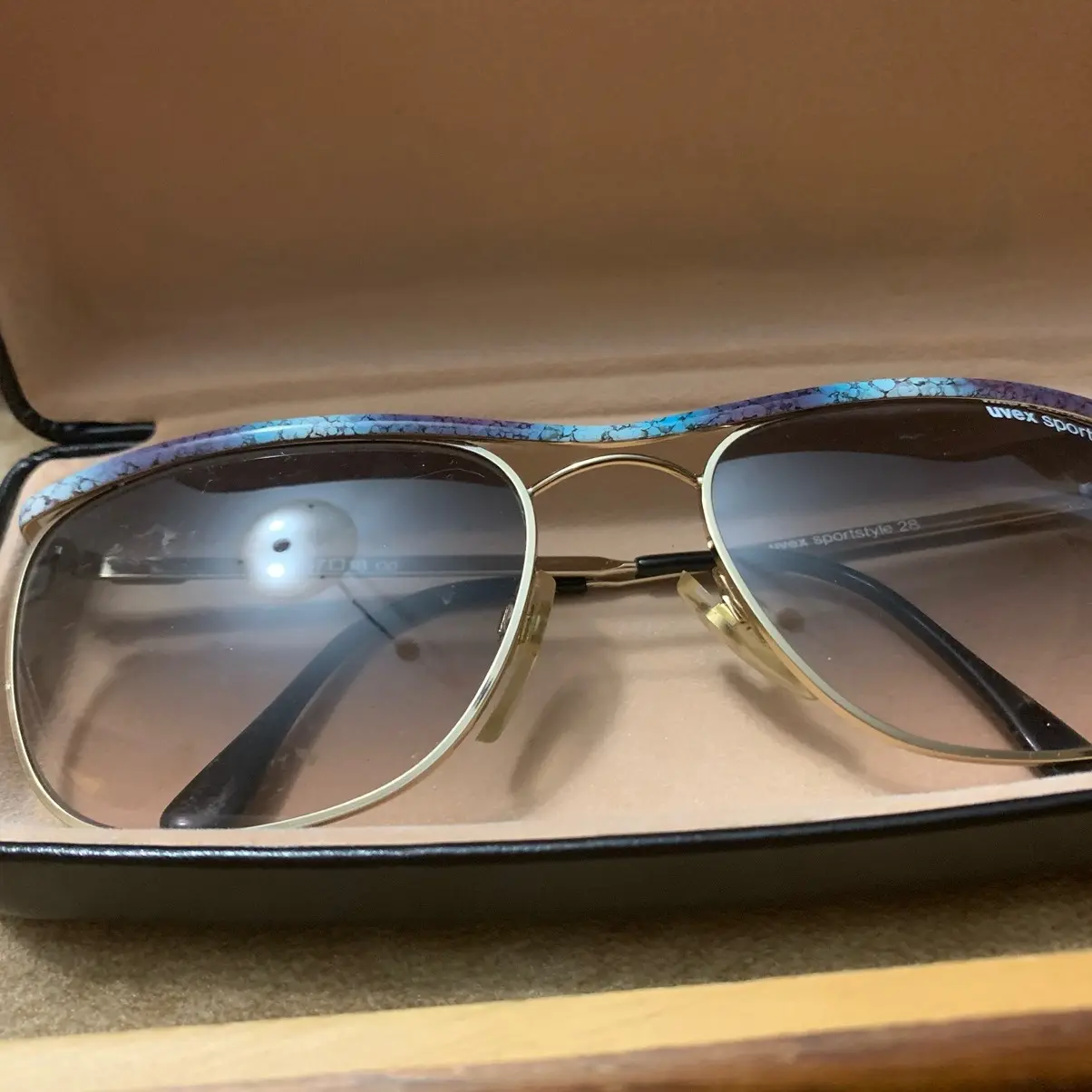 Uvex Sportstyle Vintage Sunglasses - German Made 24KT Gold Plate Original