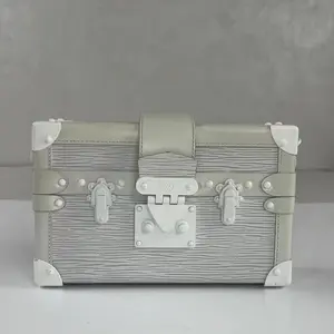 Pre-owned Louis Vuitton leather Shoulder Bags Pochette Accessoires Brown Coated Canvas With Calfskin Crossbody Bag