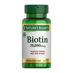 (A)Nature’s Bounty Biotin 10,000 mcg – Hair Skin & Nails Vitamins, 120 Softgels, Supports Healthy Hair & Nails