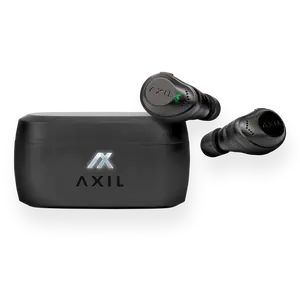 AXIL XCOR PRO True Wireless Earbuds Bluetooth 5.2 with Touch Control & Digital Hearing Protection Wind Resistant High Quality Headphones for Hands-Free Communication