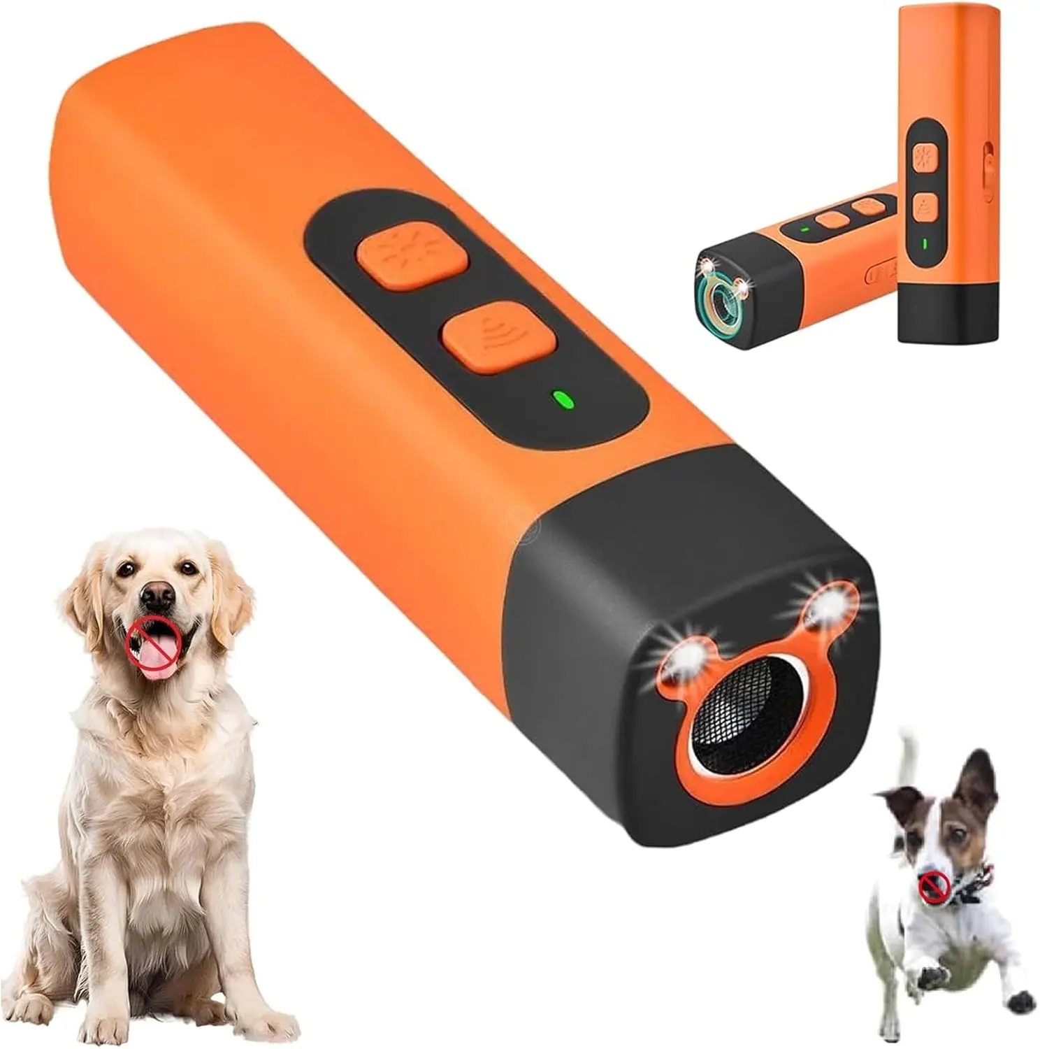 Sonic Dog Bark Deterrent Device -Barking Devices Rechargeable with LED Flashlight, Indoor-Outdoor Use, for Training to Correct Bad Behavior
