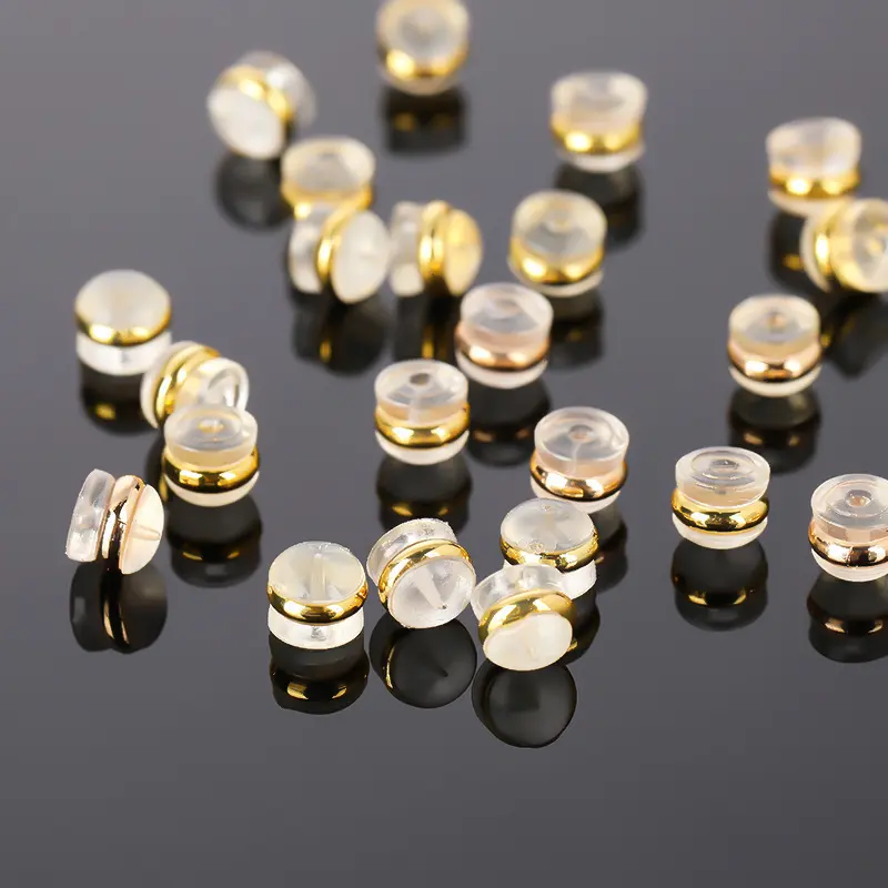 20 Pcs Silicone Locking Earring Backs - Transparent Hypoallergenic, Soft Firm Hold for Studs & Heavy Dangles, Silicone Earring Supports, DIY Jewelry Accessories, Jewelry Making Supplies