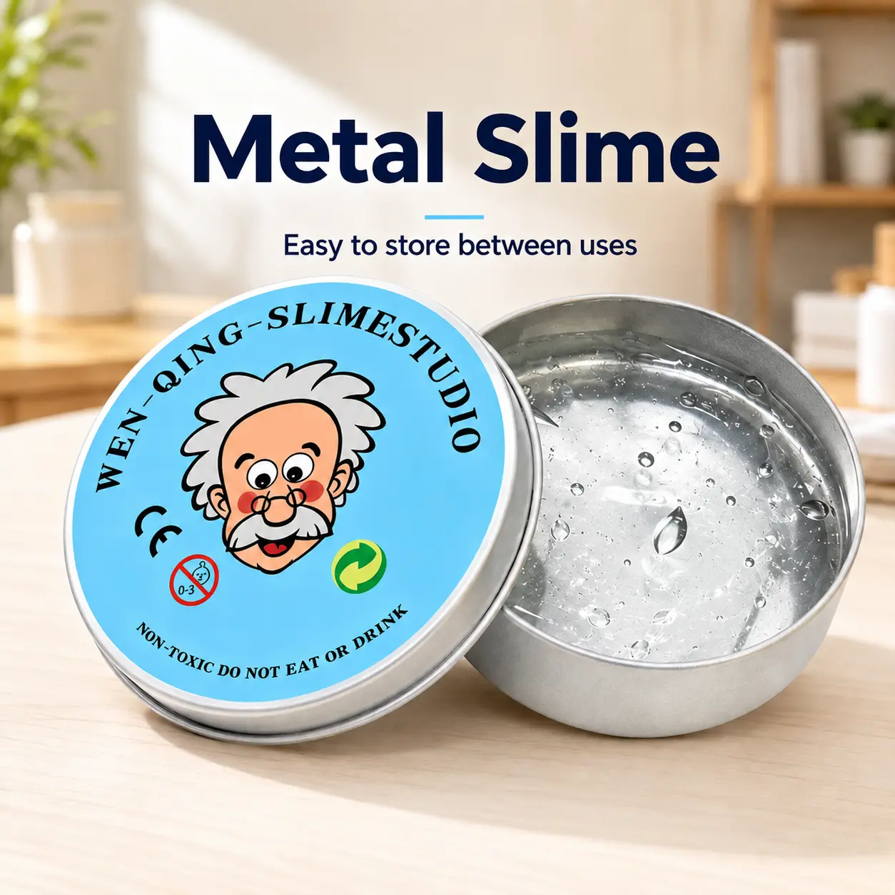Crystal Clear Slime Putty – Super Stretchy, Non-Sticky Sensory Fidget Toy for Stress Relief, Anxiety Relief, for Kids Bovs Girls & Adults