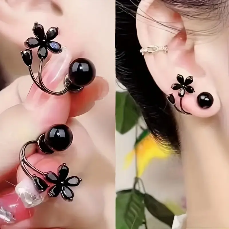 Tulip Earrings Set, Simple Tulip U-Shaped Design, Elegant Jewelry Accessories for Women, Perfect Gift Idea, Flower Design, Earrings As Gifts