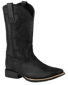 Men's Monterey Suede Western Boot Broad Square Toe - 09-020-0904-3314 Bl