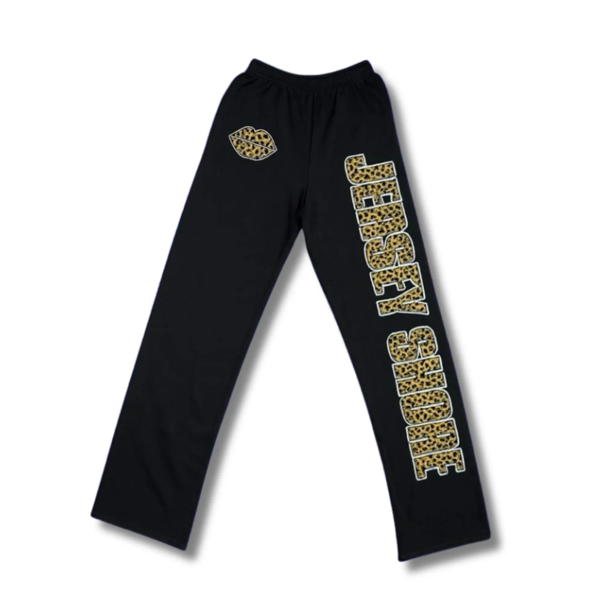 Jersey Shore Leopard Flare Pants Black Snooki