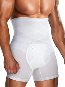 Mens High Waist Shapewear Tummy Control Underwear Compression Shorts Slimming Body Shaper Leg Boxer Briefs Tighter Fit