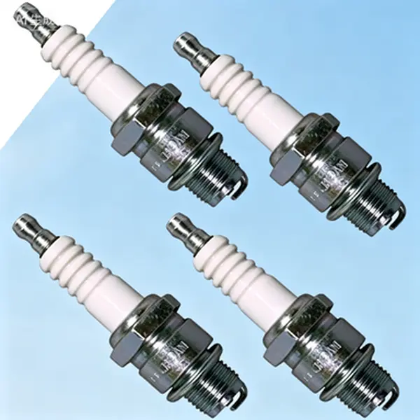 BR8ES Copper Core Ignition Spark Plugs (Pack of 4) - Nickel Electrode, OEM Fit for Motorcycle & Marine/ATV Vehicles, Quality Durable Replacement Parts with Reliability