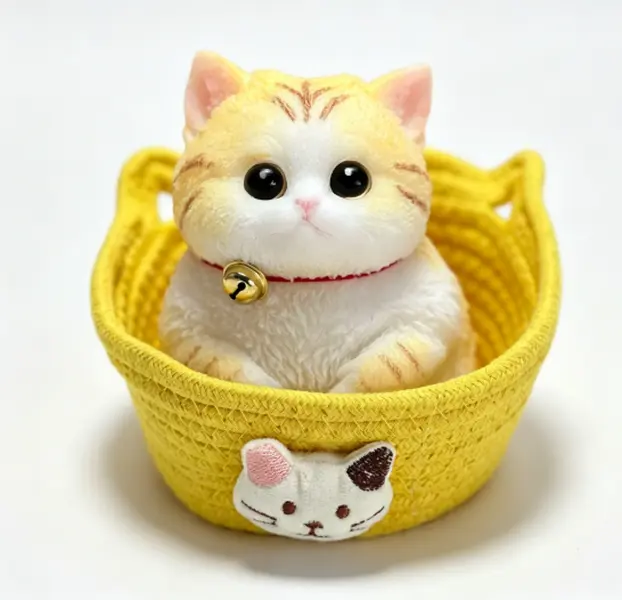 Handmade Cute Cat Squishy Stress Relief Toy, Soft Squeeze Fidget Toy, Aesthetic Kawaii Kitty Figurine Ornament, Perfect Birthday Gift for Girls Women Desk Bedroom Decor ball band rubber cutie slow rise stress-relief sensory