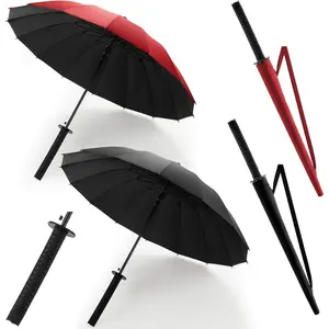 Umbrella Semi-Katana Sword Umbrella Gifts for Men Cosplay Windproof Sun and Rain Protection
