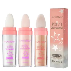 High gloss patting powder, Brightening skin tone contouring, Pearl like contouring, Portable makeup repair, Quick makeup repair for daily and party occasions Matte Smooth Bronzer Gentle Glitter Shimmer Cosmetic Brush