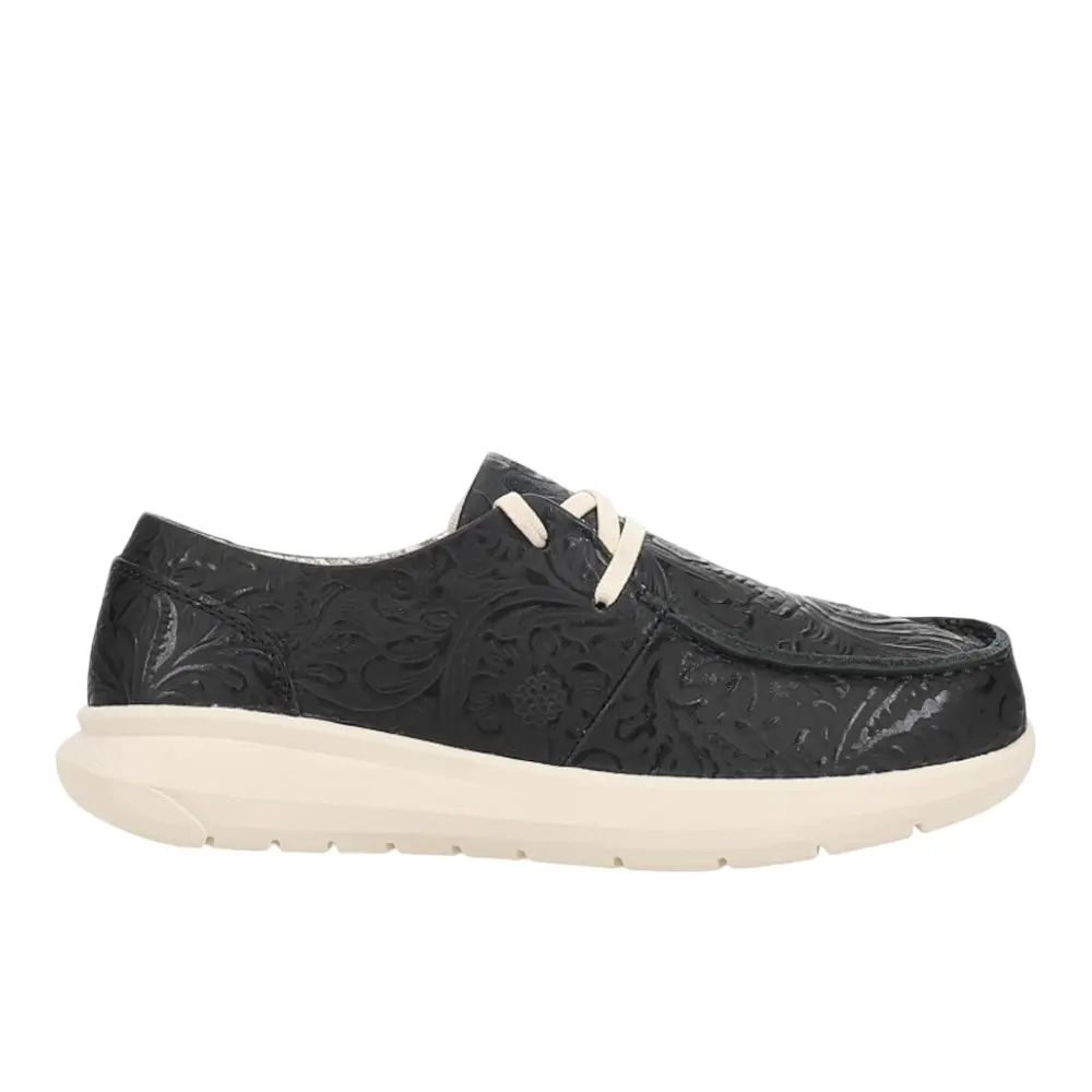 Ariat Womens Hilo Stretch Embossed Flats Casual - Black