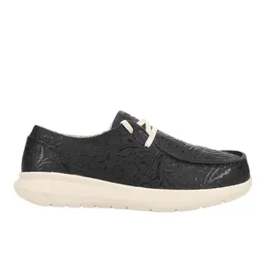 Ariat Womens Hilo Stretch Embossed Flats Casual - Black