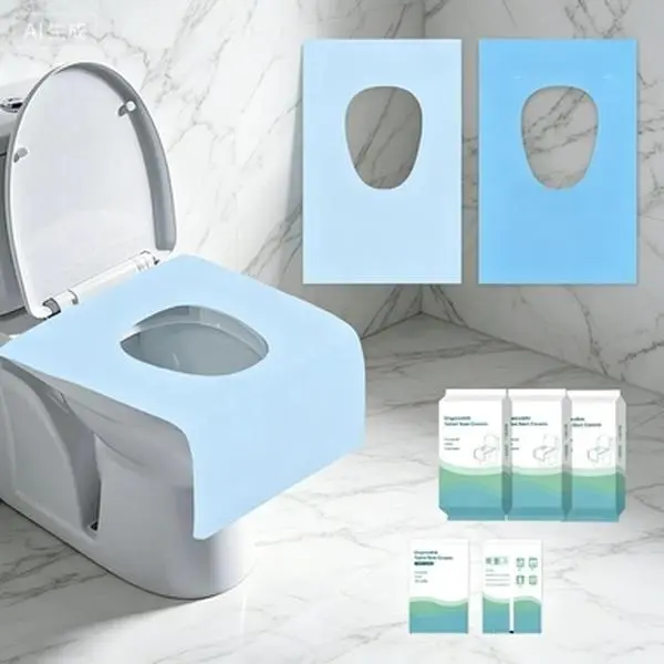 30 Packs Tear Free Disposable Toilet Seat Covers, Waterproof Non Slip Individually Packaged Liners for Adults And Kids, Portable Protective Covers for Travel, Public Restroom And Outdoor Use