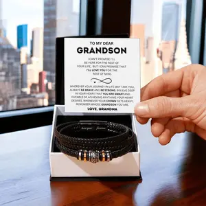 Forever Bracelets for Men, Graduation Gift For Grandson, Christmas Gift From Grandparents, Bracelet for Grandson