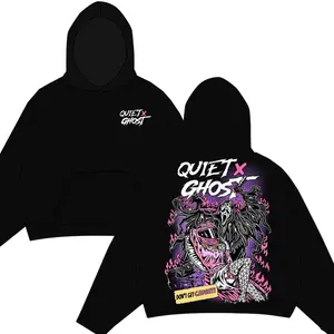 Quiet x Ghost Graphic Hoodie, Creepy Ghost Design, Bold Streetwear Hoodie, hoodies for men, biker apparel, motorcycle hoodie, Unisex Fashion, Spooky Street Style