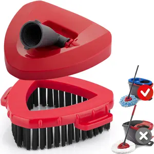 Scrubber Mop Head for O Cedar RinseClean 2 Tank System, Spin Mop Scrub Brush Head Replacement, Hard Bristle Bathroom Cleaning Brush, Tub Scrubber