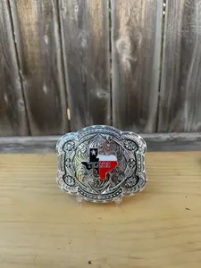 Texas flag  style western belt buckle