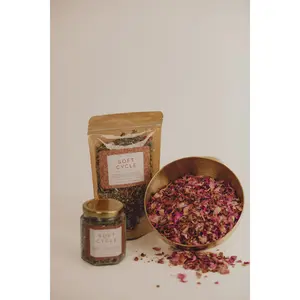 Soft Cycle Herbal Tea Blend for Menstrual & Hormone Support with Raspberry Leaf Yarrow Motherwort & Cramp Bark for Comfort and Balance