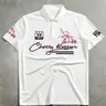 Unisex White Oversized Printed Polo Shirt with Cherry Blossom & Tokyo Print Japanese Streetwear Aesthetics Top
