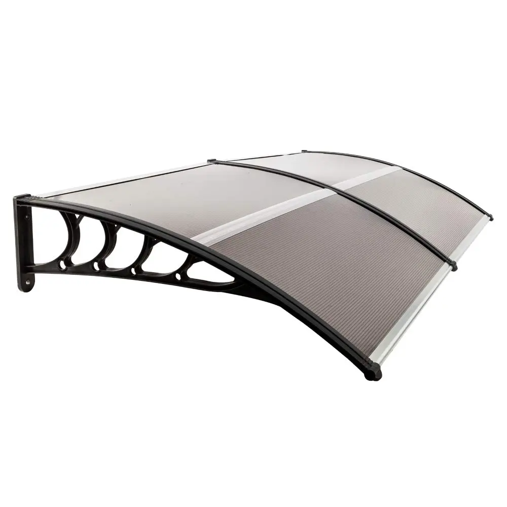 Door & Window Awning Canopy, 78" x 39" Polycarbonate Cover with Strong ABS Brackets and Aluminum Bars, UV Resistant Rain Shelter for Home, Eco-Friendly, Sturdy, 200 X 100 X 25 Cm