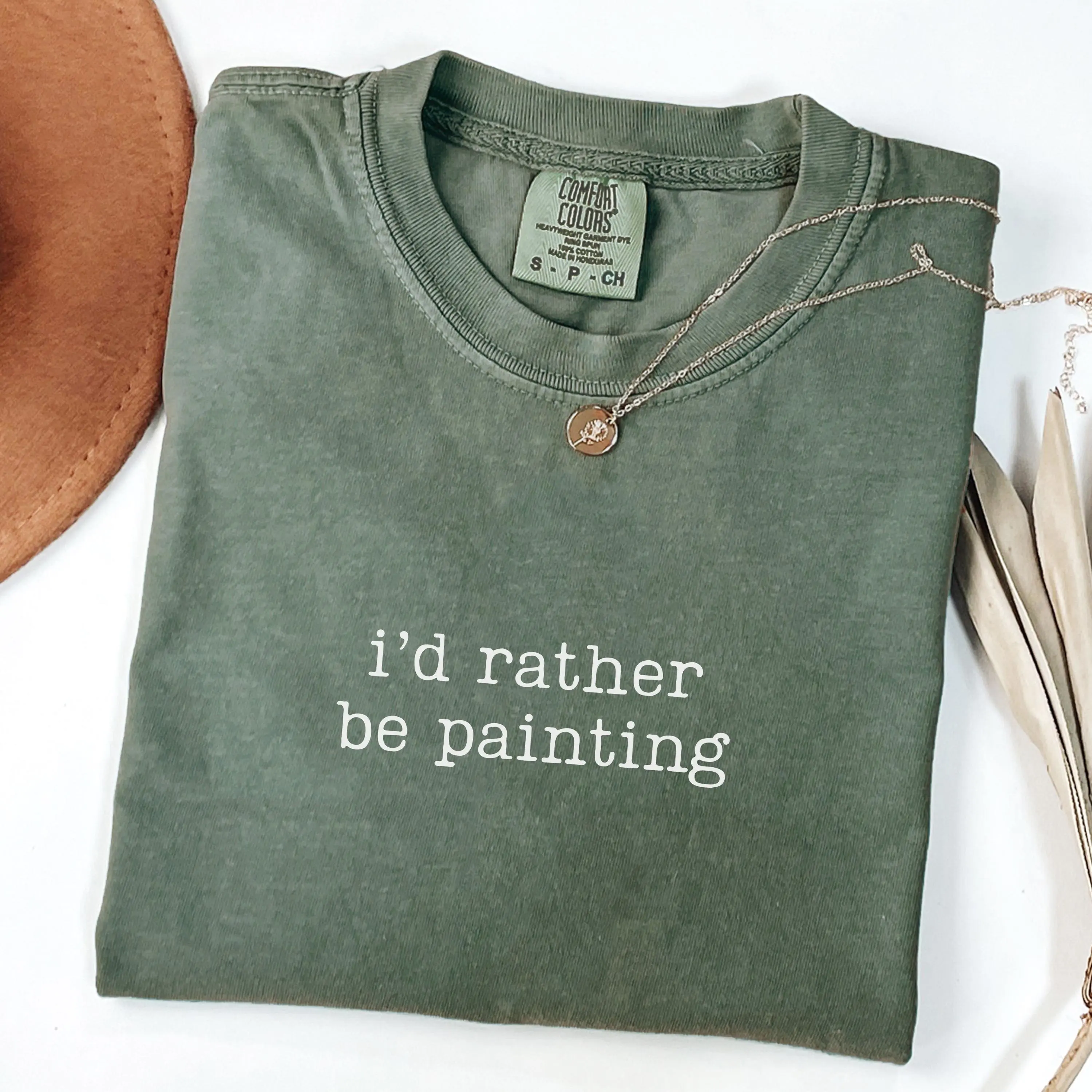 Comfort Colors I'd Rather Be Painting Shirt, Painter Shirt, Painting Tshirt, Funny Artist Gift, Art Teacher Shirt, Painter Gift